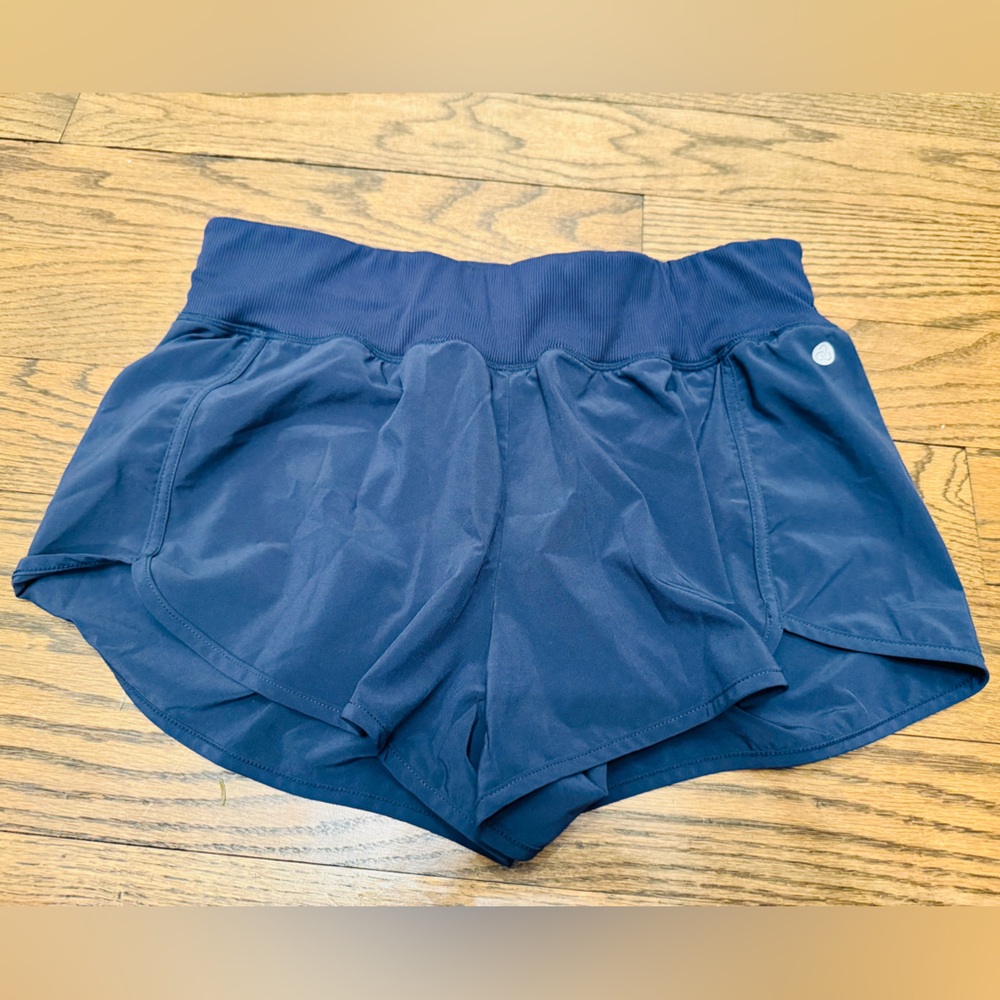 Zella Navy Lined Running Shorts Size Medium Women’s Athletic Workout
